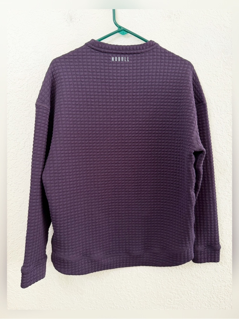 Nobull Quilted Textured Purple Crewneck Pullover Sweatshirt - S - Picture 6 of 11